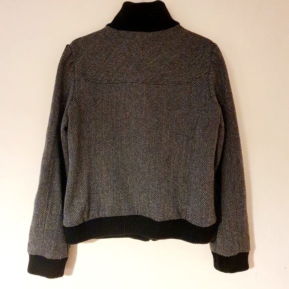 JayJays - Grey/Black Tweed Bomber Jacket - Picture 2 of 2